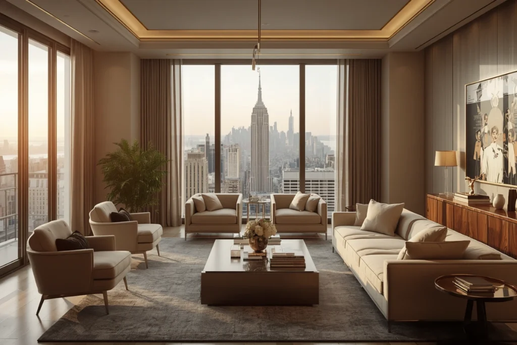 Luxury New York City cooperative apartment representing co-op insurance and ownership risks
