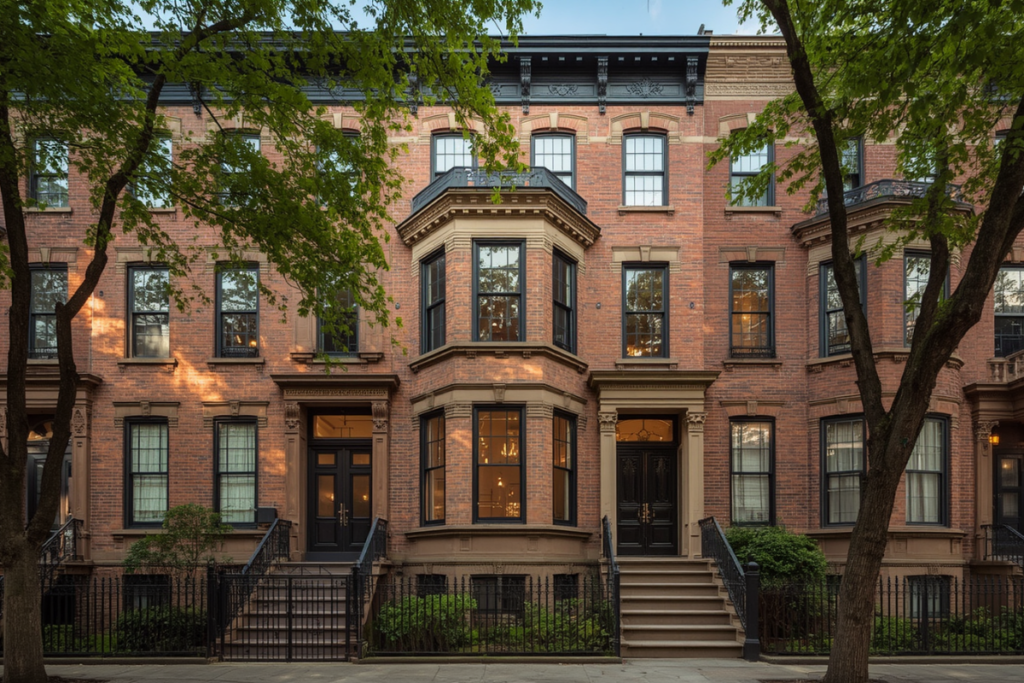 Historic Brooklyn brownstone home representing specialized insurance considerations for architecturally significant properties