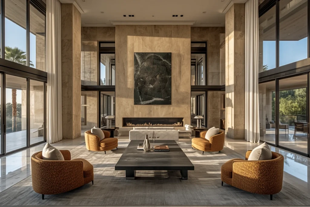 Luxury Beverly Hills estate interior representing insurance considerations for high-value homes and private client risk management.
